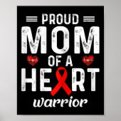 Trotse moeder van een hartkrijger hartziekte famil poster (Voorkant)