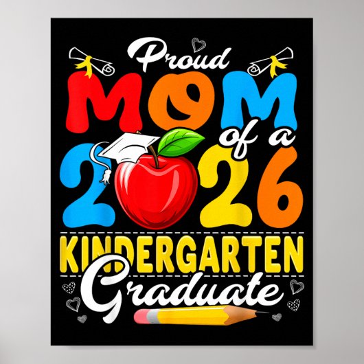 Trotse moeder van een kleuter die in 2026 afstudee poster (Voorkant)