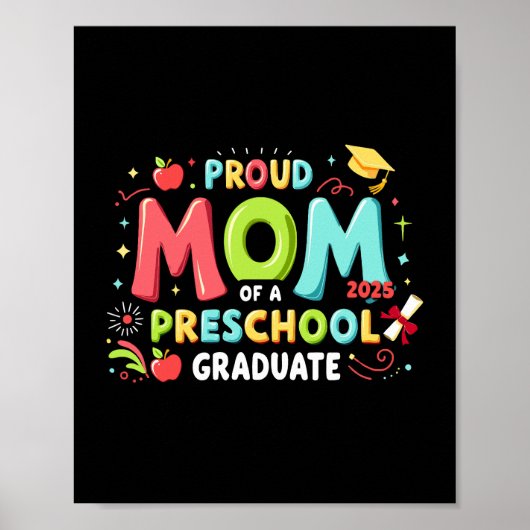 Trotse moeder van een kleuterschool Afstuderen Poster (Voorkant)