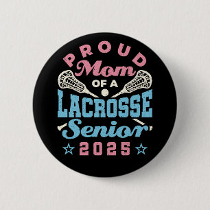 Trotse moeder van een Lacrosse Senior 2025 Ronde Button 5,7 Cm