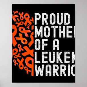 Trotse moeder van een leukemie krijger bewustzijn poster