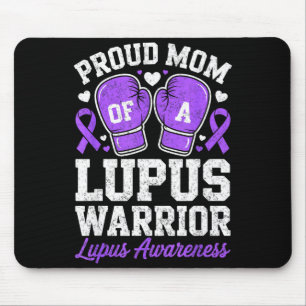 Trotse moeder van een lupus krijger strijder bewus muismat