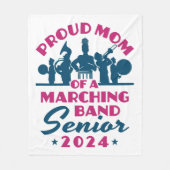 Trotse Moeder van een Marching Band Senior 2024 Fleece Deken (Voorkant)