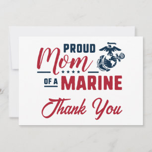 Trotse moeder van een marinier - Kleur Bedankkaart