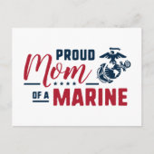 Trotse moeder van een marinier - Kleur Feestdagenkaart (Voorkant)