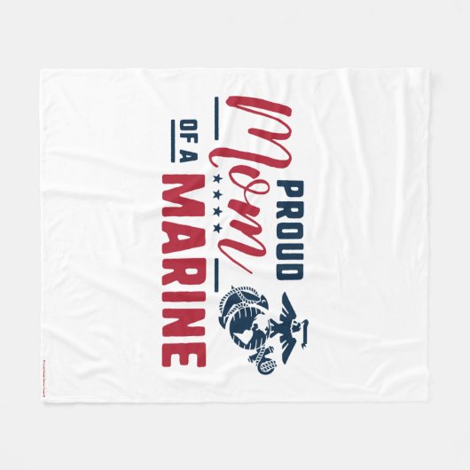 Trotse moeder van een marinier - Kleur Fleece Deken (Voorkant (Horizontaal))