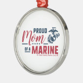 Trotse moeder van een marinier - Kleur Metalen Ornament (Links)