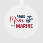 Trotse moeder van een marinier - Kleur Ornament (achterkant)