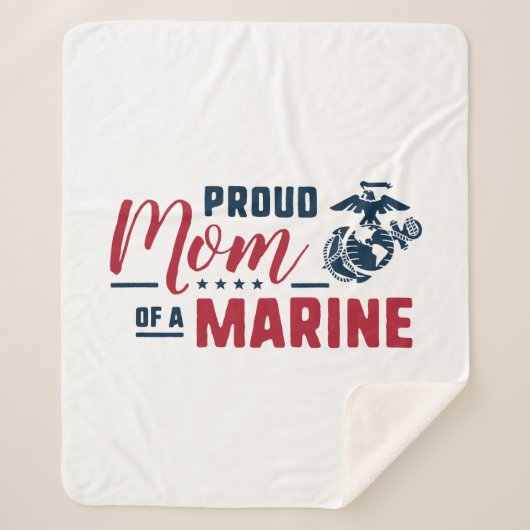Trotse moeder van een marinier - Kleur Sherpa Deken (Voorkant)