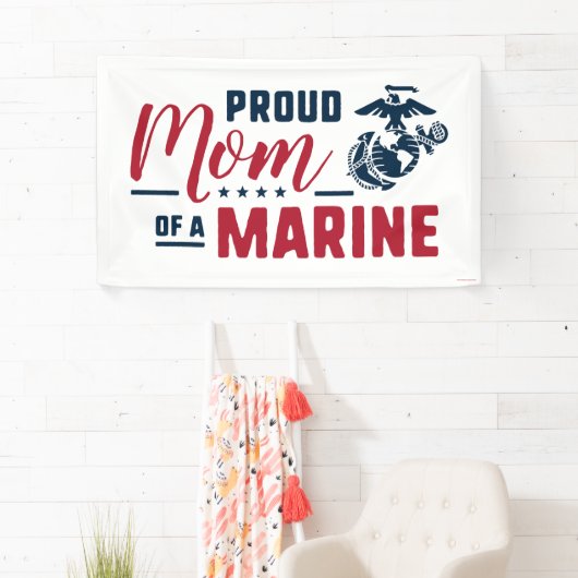 Trotse moeder van een marinier - Kleur Spandoek (Insitu)