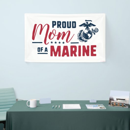 Trotse moeder van een marinier - Kleur Spandoek (Beurs)