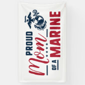 Trotse moeder van een marinier - Kleur Spandoek (Verticaal)