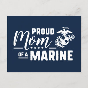 Trotse moeder van een marinier - Wit Feestdagenkaart