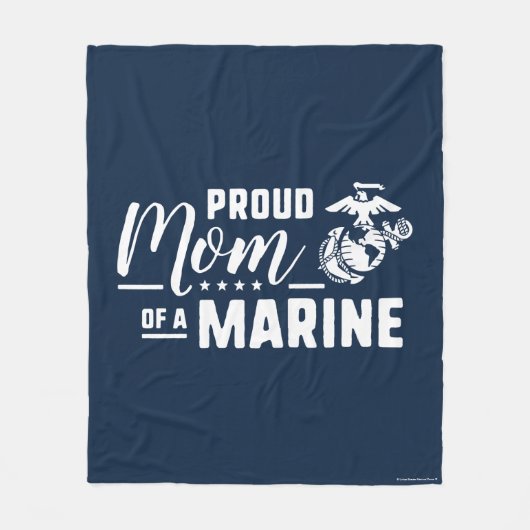 Trotse moeder van een marinier - Wit Fleece Deken (Voorkant)