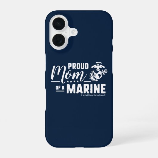 Trotse moeder van een marinier - Wit iPhone 16 Hoesje (Achterkant)