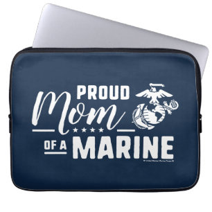 Trotse moeder van een marinier - Wit Laptop Sleeve