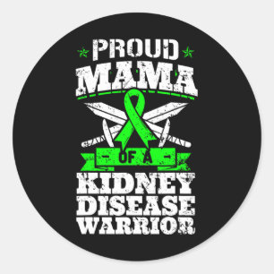Trotse moeder van een nierziekte krijger CKD Aware Ronde Sticker
