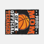 Trotse moeder van een officiële tiener 13e verjaar fleece deken (Voorkant (Horizontaal))