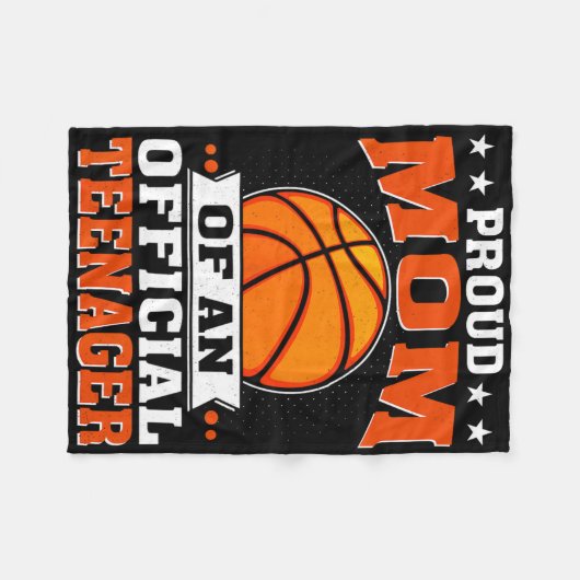 Trotse moeder van een officiële tiener 13e verjaar fleece deken (Voorkant (Horizontaal))