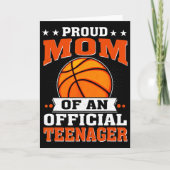 Trotse moeder van een officiële tiener 13e verjaar kaart (Voorkant)