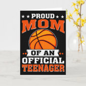 Trotse moeder van een officiële tiener 13e verjaar kaart (Gele Bloem)