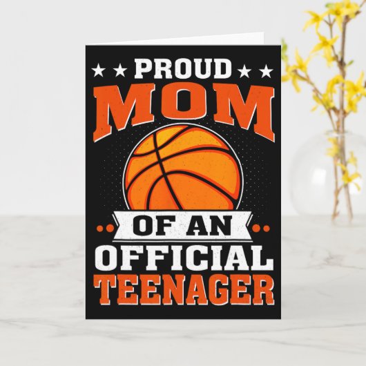 Trotse moeder van een officiële tiener 13e verjaar kaart (Gele Bloem)