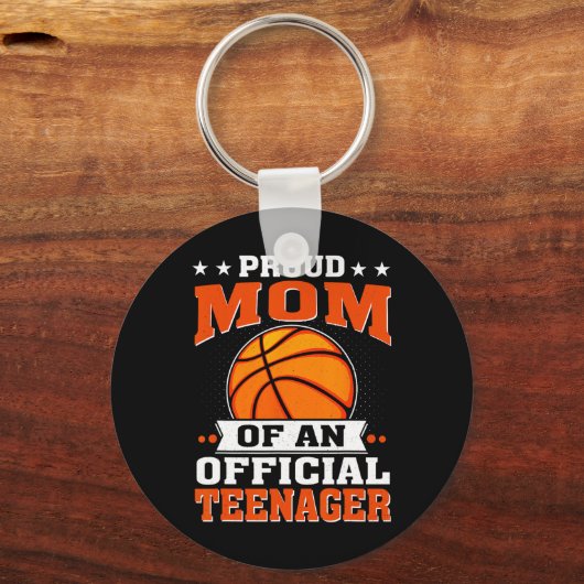 Trotse moeder van een officiële tiener 13e verjaar sleutelhanger (Voorkant)