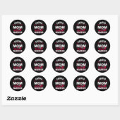 Trotse moeder van een sikkelcelstrijder sikkelcel ronde sticker (Vel)