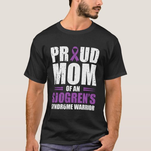Trotse moeder van een Sjogrens syndroom krijger ch T-shirt (Voorkant)