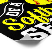 Trotse moeder van een softbal eindexamenklas 2026 poster (Hoek)