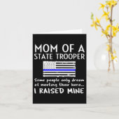 Trotse moeder van een staatstrooper Dünne Blauwe L Kaart (Gele Bloem)