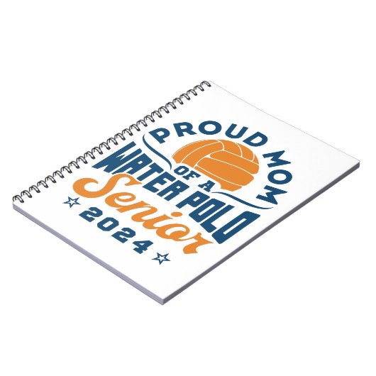 Trotse moeder van een waterpolo senior 2024 notitieboek (Linkerzijde)