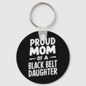 Trotse moeder van een zwarte band dochter 12 sleutelhanger (Voorkant)
