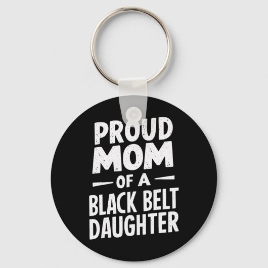 Trotse moeder van een zwarte band dochter 12 sleutelhanger (Voorkant)