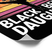 Trotse moeder van een zwarte band dochter 13 poster (Hoek)