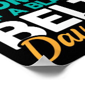 Trotse moeder van een zwarte band dochter 14 poster (Hoek)