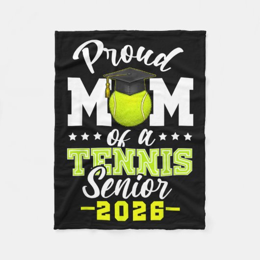 Trotse moeder van eindexamen tennis 2026 fleece deken (Voorkant)