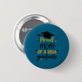 Trotse moeder van eindexamenklas 2026 senior ronde button 5,7 cm (Voorkant /achterkant)