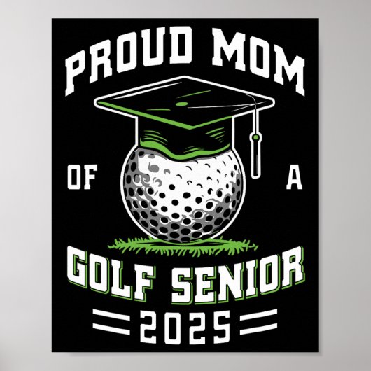 Trotse moeder van eindexamenklas golf 2025 poster (Voorkant)