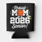 Trotse moeder van eindexamenstudent basketbal 2026 blikjeskoeler (Voorkant)