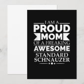 Trotse moeder van Geweldige standaard schnauzer ho Aankondiging (Voorkant / Achterkant)