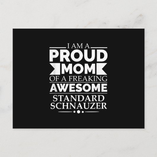 Trotse moeder van Geweldige standaard schnauzer ho Briefkaart (Voorkant)