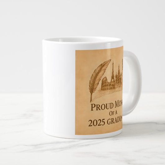 Trotse moeder van het 2025 History Afstudeerder - Grote Koffiekop (Voorkant rechts)
