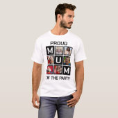 Trotse moeder van het feest T-shirt (Voorkant volledig)