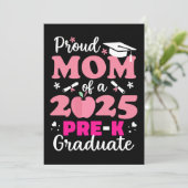 Trotse moeder van Pre-K afgestudeerde 2025 Kaart (Staand voorkant)