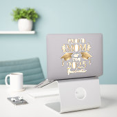 Trotse moeder van twee afstuderende tweelingen in  sticker (Laptop op bureau)
