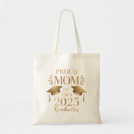 Trotse moeder van twee afstuderende tweelingen in tote bag (Voorkant)