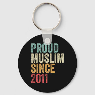 Trotse Moslim Sinds 2011 Omarmend Islamitisch Gelo Sleutelhanger
