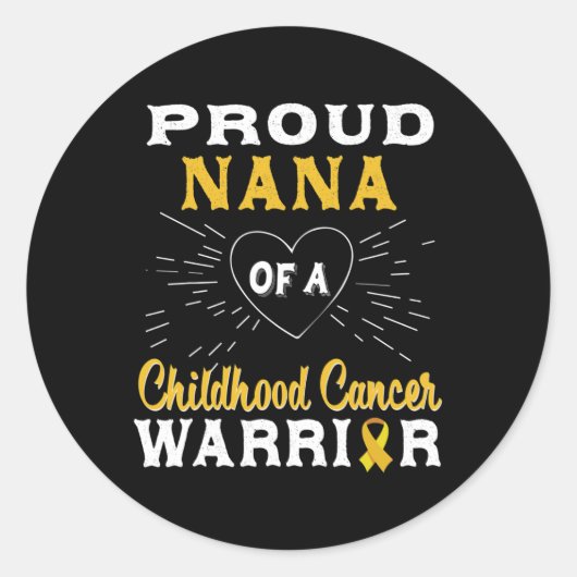 Trotse Nana van een bewustzijn van kankerstrijders Ronde Sticker (Voorkant)