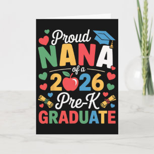 Trotse Nana van een Cl 2026 Pre-k afgestudeerde Af Kaart